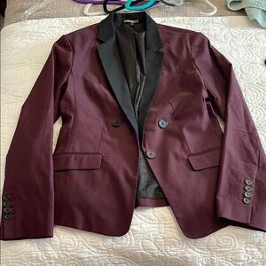 Express Burgundy and Black Blazer